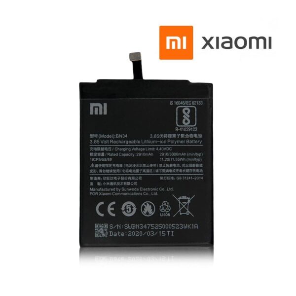 Batterie originale Xiaomi Redmi 5A MI 5A BN34 3000mAh