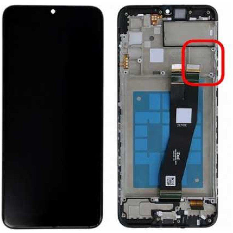 ecran original Service Pack for Samsung Galaxy A025G A02S / M025 M02S 2020 noir avec chassis