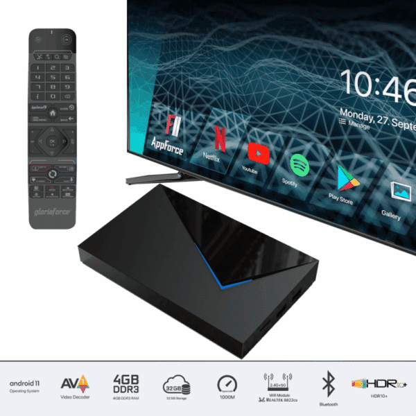 Gloriaforce RTX Quattro UHD 8k 4 go ram - 32  rom android 11