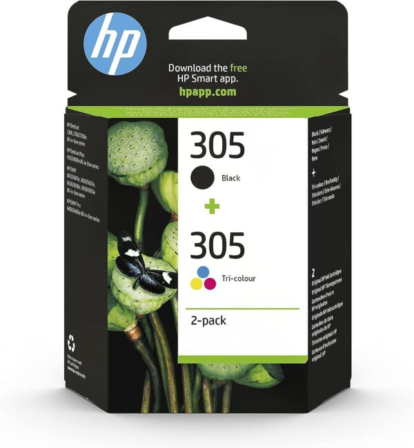 Pack cartouche d'encre HP 305 original Noir + Tricolor