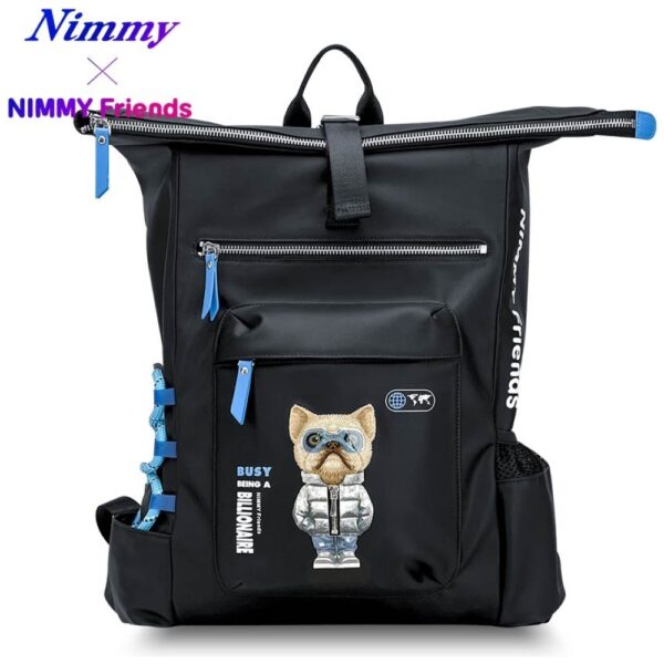 Sac à dos backpack pour ordinateur portable Nimmy Cool&Cute 2.0 Dog, noir
