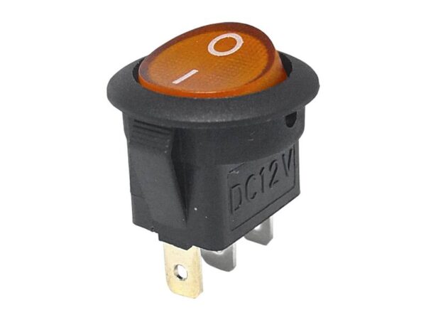 Interrupteur SW-01DC 12V, lumineux, orange.