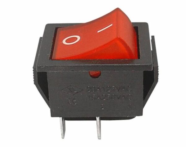 Interrupteur MK621, lumineux, grand, rouge, 230 V 16 A