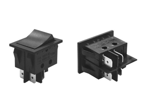 Interrupteur C1561ABBB, noir 15A/250VAC MARCHE-ARRÊT.