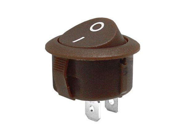 Interrupteur à bascule rond marron R5 0-1 10A