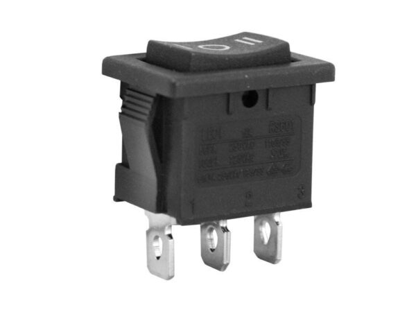 Interrupteur à bascule rectangulaire 1-0-2 6A 250V 3 broches HQ LECI.