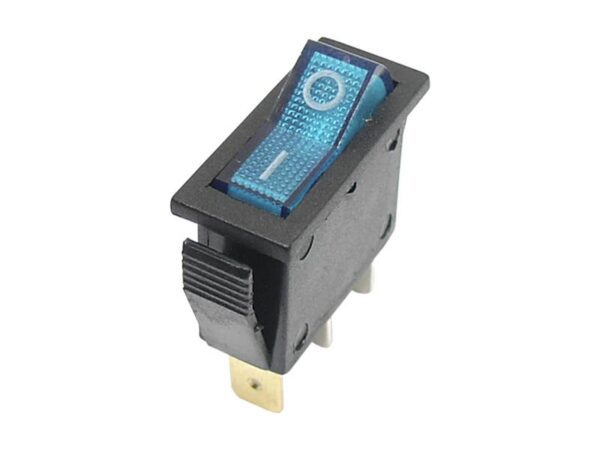 Interrupteur MK 111 illuminé en bleu 230V.