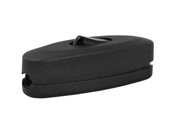 Interrupteur traversant noir 2,5 A/250 V, pour installation industrielle.