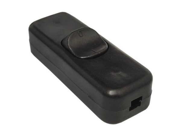 Interrupteur traversant noir, 3A/250V.
