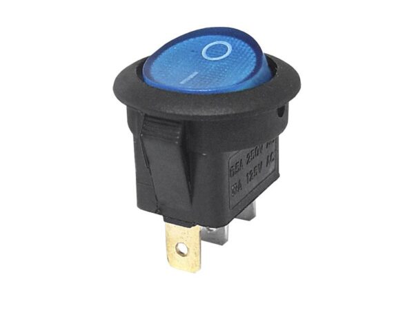 Interrupteur SW-01AC 220V, lumineux, bleu.