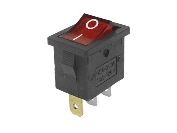 Interrupteur PS IRS-701AC 220V lumineux, rouge.