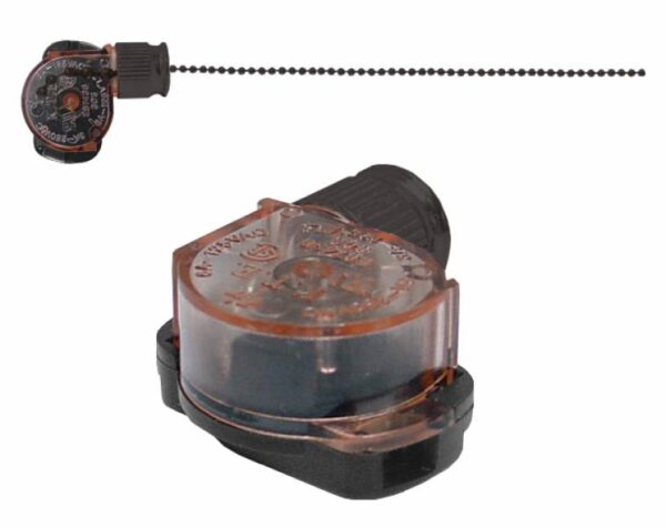 Interrupteur à chaîne noire, 3A 250V.