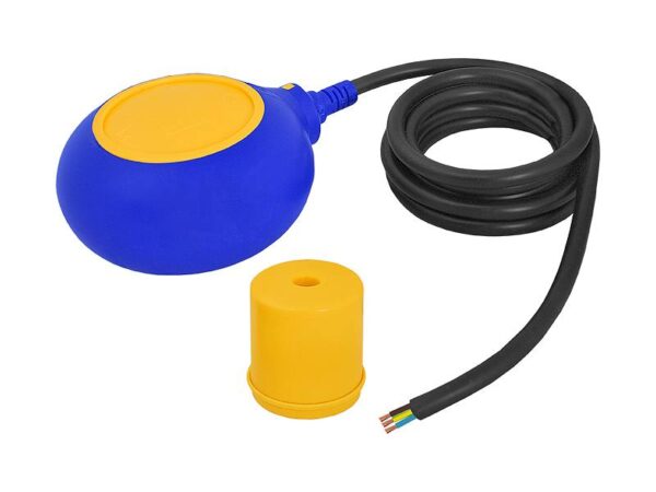 Interrupteur à flotteur rond, câble de 1 m.