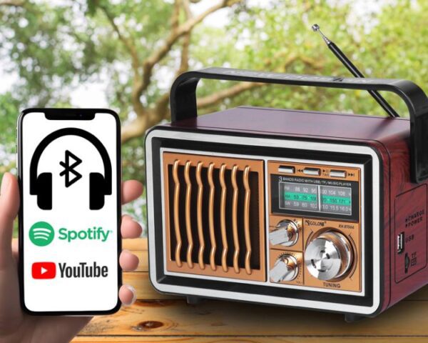 Radio portable PS Drawa rétro, Bluetooth, FM, USB, SD, AUX, or