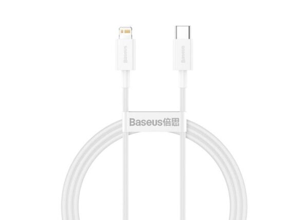 Câble Baseus Superior PD USB-C - Lightning 2 m Blanc 20 W