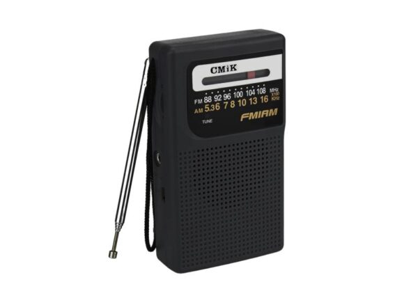 Radio de poche portable MK-9 USB-C, AUX, 2 piles AA, batterie intégrée