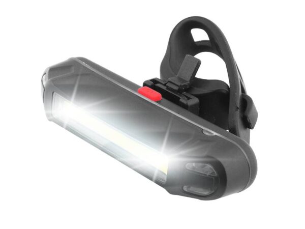 Éclairage LTC LED COB pour vélo/scooter, blanc/rouge, batterie 450 mAh, 5 modes d'éclairage