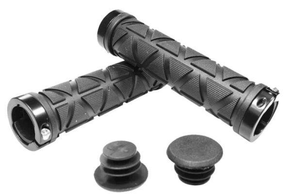 Poignée de guidon de vélo noire, vissée