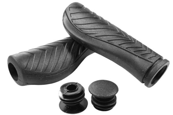 Poignées de guidon de vélo VELO en gel noir