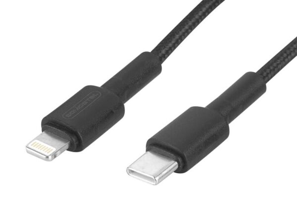 Câble USB pour iPhone - Type-C PD/3,6 A 18 W/1 m SOMOSTEL Noir SMS-BW05