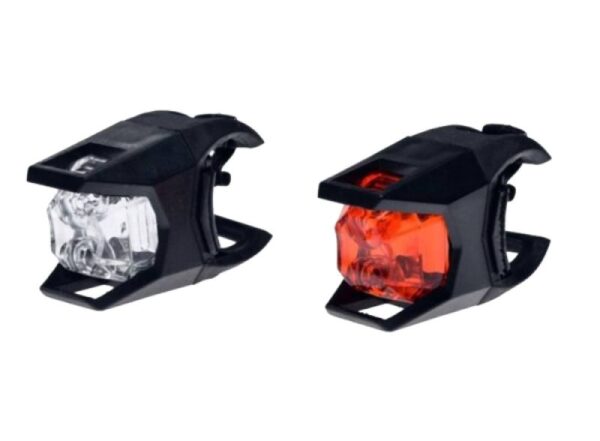 Lot de 2 lampes LED avant et arrière pour vélo, en silicone