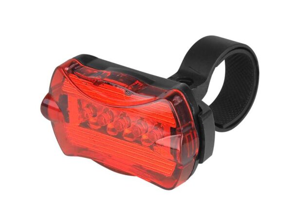 Feu arrière de vélo HB-606 à 5 LED, 3 modes d'éclairage, 2 piles AAA