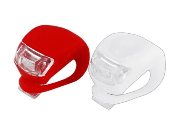 Ensemble de lampes LTC pour vélo/scooter en silicone blanc et rouge