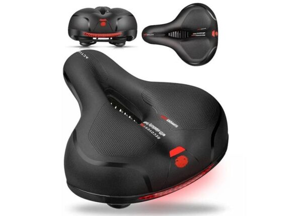 Selle de vélo en gel avec réflecteur