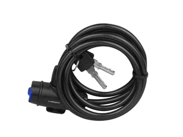 Câble antivol spiralé 8x1500 noir