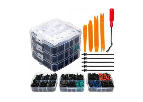 E6089 Kit de clips pour voiture, 635 pièces