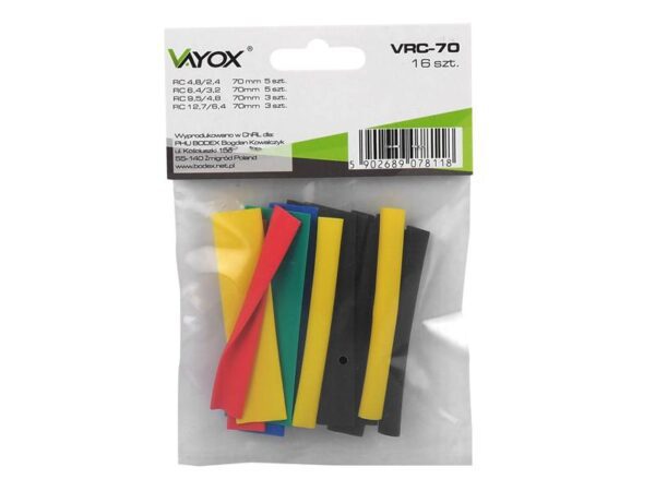 Gaine thermorétractable 16 pièces 70 mm VRC-70 Vayox