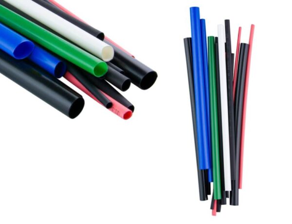 Lot de gaines thermorétractables de 15 cm, couleurs assorties, 15 pièces (1,6 / 2,4 / 3,2 / 4,6 / 6,4 mm)
