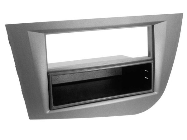Cadre de montage Seat Leon (1P/1PN) 05->10, 1-DIN/2-DIN, gris.