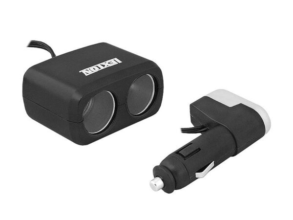 Adaptateur allume-cigare pour voiture - 2 prises + prise USB