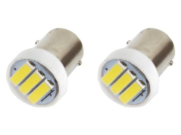 Amio LED Blanc Standard BA9S, 12 V, 7020, 3 x LED, Set, 2 pcs.