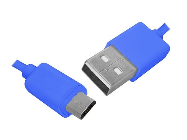 Câble PS USB - microUSB, 1 m, bleu.