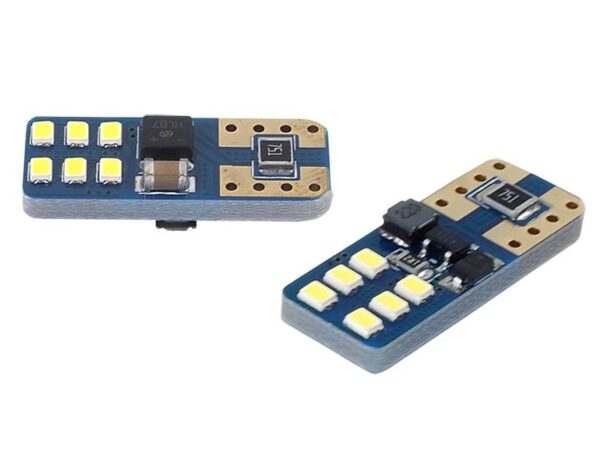 Ampoules LED CANBUS 12 x SMD, UltraBright 2016, T10e W5W Blanc, 12V/24V