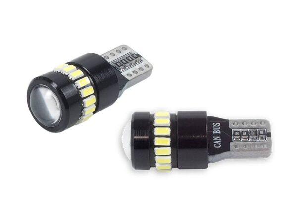 Ampoules LED Amio CANBUS, 18 x SMD 3014 + 1 SMD T10 W5W Blanc, 12 V/24 V