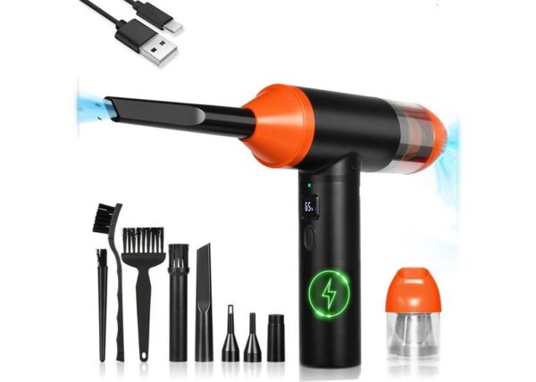 ASPIRATEUR/SOUFFLEUR PORTABLE SANS FIL VOITURE/MAISON 90W USB-C 2 en 1 LTC