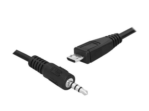Câble Micro USB - Jack 3,5 mm, quatre pôles, 1,5 m.