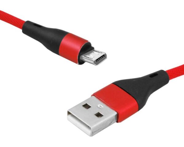 Câble PS USB - microUSB 2m rouge.
