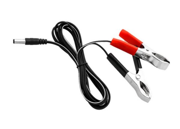 Prise CC 2,1/5,5 V avec pinces crocodiles, câble de 1,5 m