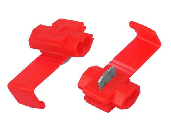 Attache rapide automobile rouge.