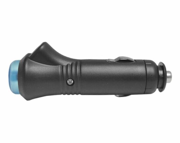 Prise allume-cigare de voiture avec interrupteur (bleu), sans éclairage.