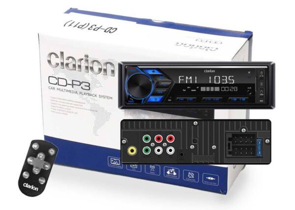 Autoradio PS CLARION P11 USB/BT/PILOT BLEU NEUF