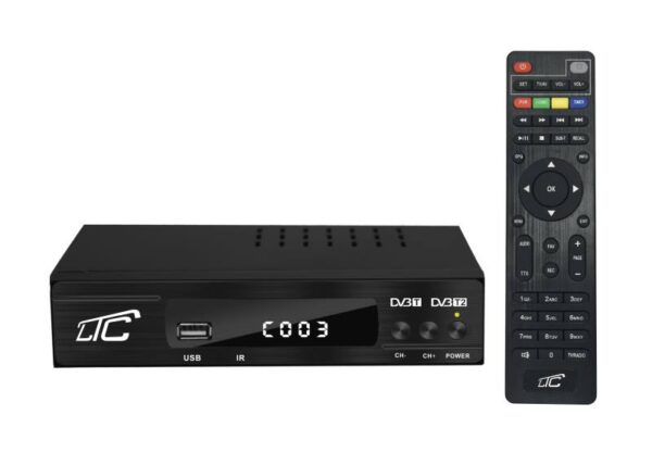 Tuner TV terrestre PS DVB-T-2 LTC DVB507 avec télécommande programmable H.265