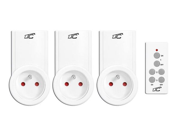3 prises électriques télécommandées.