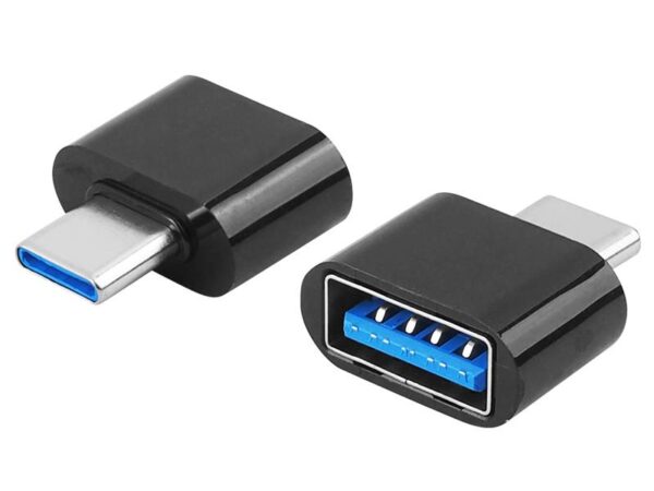 Adaptateur PS OTG vers convertisseur USB-C pour téléphone et souris.