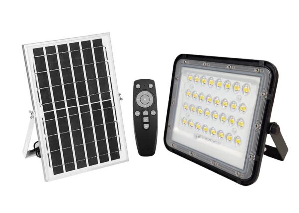 Projecteur solaire 60 W, 48 LED 5730, batterie 5000 mAh, télécommande