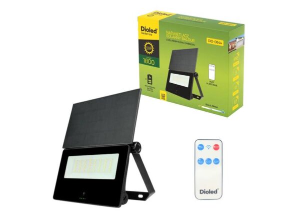 Projecteur solaire LED 20W DIOLED 1800lm baldur/Z+S avec télécommande blanche
